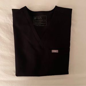 Figs Catarina scrub top black XS